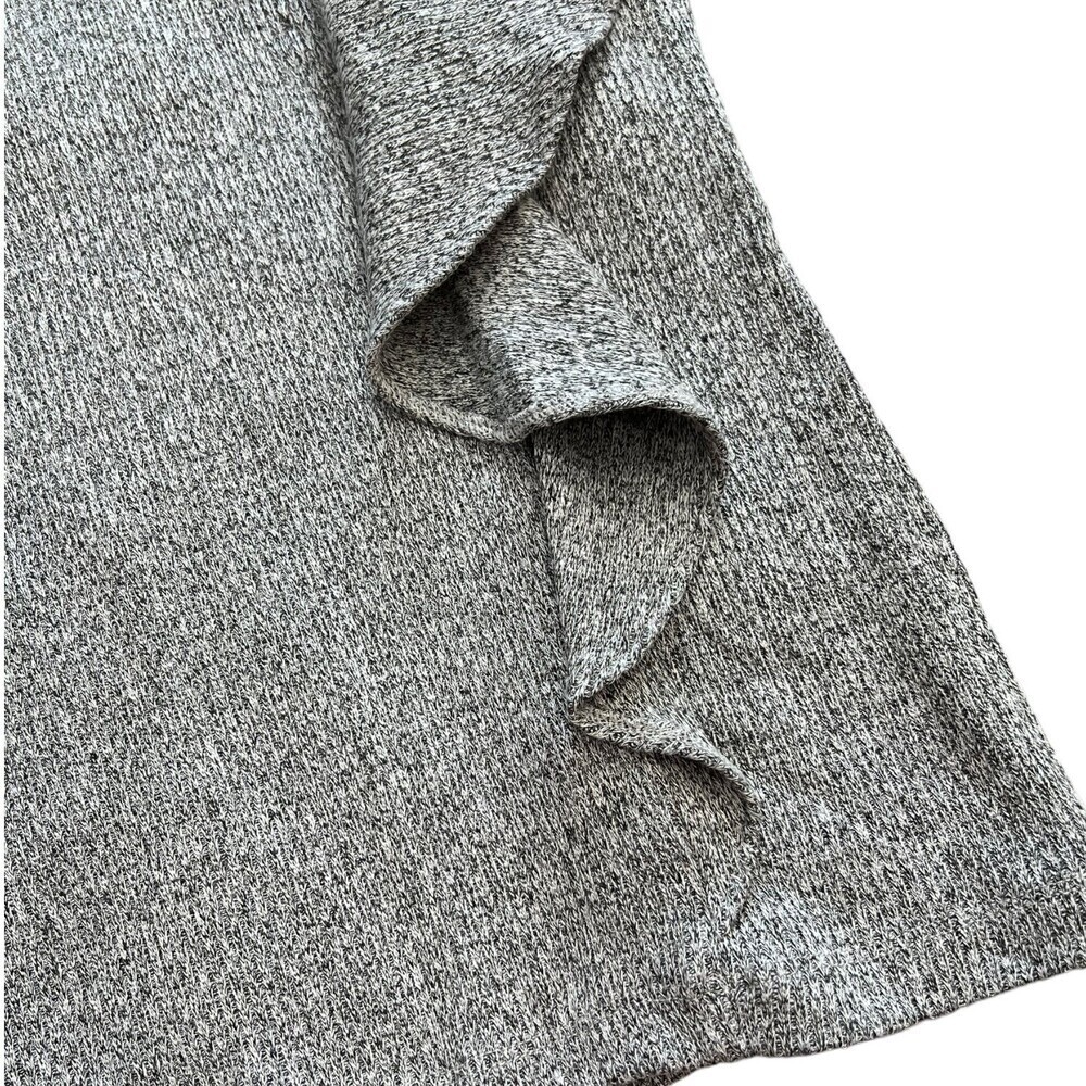 BB Dakota Gray Ribbed Ruffle Front Knit Top S - Picture 2 of 4